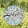 Nature Lovers' Tiffany Stained Glass Cherry Blossom Pink White Flowers Green Leaves Blue Swirling Mosaic Stained Glass Suncatcher - 1