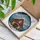 Holiday Lovers' Tiffany Style Stained Glass Gingerbread House Ruby Red Pearl White Golden Yellow Winter Night Mosaic Stained Glass Suncatcher - 3