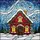 Holiday Lovers' Tiffany Style Stained Glass Gingerbread House Ruby Red Pearl White Golden Yellow Winter Night Mosaic Stained Glass Suncatcher - 5