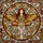 Fantasy Art Lovers' Regal Tiffany Stained Glass Moth Goddess Gold Orange Geometric Mosaic Artwork Stained Glass Suncatcher - 5