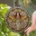 Fantasy Art Lovers' Regal Tiffany Stained Glass Moth Goddess Gold Orange Geometric Mosaic Artwork Stained Glass Suncatcher - 2