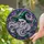 Fantasy Art Lovers Tiffany Style Stained Glass Skeleton Skull Witch Hat Emerald Amethyst Black Edge-to-Edge Pattern Stained Glass Suncatcher - 2