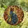 Cat Lovers' Elegant Tiffany Stained Glass Cat Sapphire Blue Floral Golden Amber Mosaic Stained Glass Suncatcher - 1