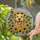 Golden Retriever Owners' Vibrant Jewel Tone Tiffany Glass Sunflower Wreath Mosaic Art Stained Glass Suncatcher - 2