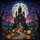 Gothic Fantasy Aficionados' Intricate Tiffany Style Stained Glass Gothic Castle Jack-O'-Lantern Mosaic with Indigo & Fiery Orange Hues Stained Glass Suncatcher - 5