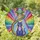 Cat Lovers' Whimsical Stained Glass Blue Cat UFO Rainbow Sparkle Mosaic Stained Glass Suncatcher - 1