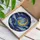Celestial Art Lovers' Luminous Jewel Tone Stained Glass Spiraling Moon Stars Mosaic Stained Glass Suncatcher - 3