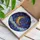Celestial Art Lovers' Vibrant Tiffany Stained Glass Golden Moon Starry Night Sky Mosaic Stained Glass Suncatcher - 3
