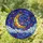 Celestial Art Lovers' Vibrant Tiffany Stained Glass Golden Moon Starry Night Sky Mosaic Stained Glass Suncatcher - 1