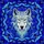 Wildlife Admirers' Tiffany Style White Wolf Sapphire Blue Golden Yellow Jewel Tone Mosaic Stained Glass Suncatcher - 5