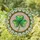 Stained Glass Art Fans' Vibrant Emerald Green Shamrock Tiffany Mosaic Golden Yellow & White Floral Pattern Stained Glass Suncatcher - 1