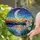 Art Lovers' Tiffany Style Stained Glass Crescent Moon Starry Night Water Reflection Blue Golden Orange Mosaic Stained Glass Suncatcher - 2