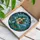 Fantasy Art Lovers' Tiffany Stained Glass Mermaid Reading Book Teal Emerald Ocean Mosaic Stained Glass Suncatcher - 3