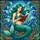 Fantasy Art Lovers' Tiffany Stained Glass Mermaid Reading Book Teal Emerald Ocean Mosaic Stained Glass Suncatcher - 5