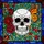 Art Lovers' Intricate Stained Glass White Sugar Skull, Red Roses, Orange Monarch, Jewel Tone Floral Mosaic Stained Glass Suncatcher - 5