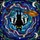 Gothic Art Lovers' Tiffany Stained Glass Cosmic Bat & Witch's Broom Pattern with Yellow Eyes Stained Glass Suncatcher - 5