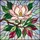 Nature Lovers' Vibrant Pink Fuchsia Magnolia Stained Glass Emerald Leaf Design Stained Glass Suncatcher - 5