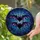 Gothic Art Admirers' Tiffany Stained Glass Bats Spiderweb Night Sky Mosaic Purple Blue Teal Stained Glass Suncatcher - ZrDOI4eJdR