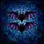 Gothic Art Admirers' Tiffany Stained Glass Bats Spiderweb Night Sky Mosaic Purple Blue Teal Stained Glass Suncatcher - 5