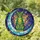 Cat Lovers' Intricate Stained Glass Celestial Cat & Moon Jewel Tones Design Stained Glass Suncatcher - 1