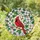 Nature Lovers' Tiffany Stained Glass Ruby Red Cardinal Bird Emerald Green Dogwood Floral Mosaic Design Stained Glass Suncatcher - 1
