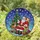 Christmas Lovers' Vibrant Tiffany Stained Glass Santa Reindeer Presents Winter Sky Mosaic Stained Glass Suncatcher - NZvebdsll0