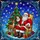 Christmas Lovers' Vibrant Tiffany Stained Glass Santa Reindeer Presents Winter Sky Mosaic Stained Glass Suncatcher - 5