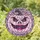 Halloween Art Lovers' Intricate Tiffany Stained Glass Pink Lavender Dark Purple Jack-o'-lantern Mosaic Stained Glass Suncatcher - 1