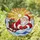 Christmas Lovers' Detailed Stained Glass Sleeping Santa, Sled, Presents, Golden Sunburst & Snow Mosaic Stained Glass Suncatcher - KBbDKbDioh