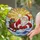 Christmas Lovers' Detailed Stained Glass Sleeping Santa, Sled, Presents, Golden Sunburst & Snow Mosaic Stained Glass Suncatcher - _I-RGhBRa_