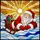 Christmas Lovers' Detailed Stained Glass Sleeping Santa, Sled, Presents, Golden Sunburst & Snow Mosaic Stained Glass Suncatcher - 5