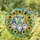 Whimsical Art Lovers' Stained Glass Gnomes & Sunflowers Mosaic in Royal Blue & Amber Jewel Tones Stained Glass Suncatcher - 1