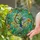 Nature Lovers' Tiffany Stained Glass Emerald Hummingbird Tropical Jewel Tone Botanical Mosaic Stained Glass Suncatcher - 2