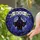 Spooky Art Enthusiasts' Whimsical Bat 'BOO' Stained Glass Tiffany Jewel Tone Deep Purple Orange Stained Glass Suncatcher - 2