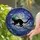 Cat Lovers' Tiffany Stained Glass Black Cat Flying Broom Mystical Night Sky Mosaic Jewel Tones Stained Glass Suncatcher - 2