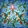 Nature Lovers' Detailed Stained Glass Hummingbirds Pink Flower Swirling Sky Art Teal Orange Jewel Tones Stained Glass Suncatcher - 5