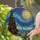 Art Enthusiasts' Jewel Tone Stained Glass Cypress Moon Starry Village Mosaic Stained Glass Suncatcher - 2