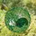 Cat Lovers' Intricate Tiffany Stained Glass Sleeping Cat, Variegated Green Jewel Tone Garden Mosaic Stained Glass Suncatcher - 1