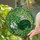 Cat Lovers' Intricate Tiffany Stained Glass Sleeping Cat, Variegated Green Jewel Tone Garden Mosaic Stained Glass Suncatcher - 2