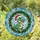 Dinosaur Lovers' Tiffany Stained Glass T-Rex Santa Hat Holly Wreath Frosty Winter Mosaic Stained Glass Suncatcher - 1