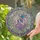 Women's Elegant Tiffany Style Fairy Art, Teal Purple Wings & Ornate Floral Mosaic Stained Glass Suncatcher - fSojF16Jot