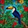 Tropical Enthusiasts' Vibrant Toucan Intricate Stained Glass Tiffany Style Tropical Jungle Jewel Tone Mosaic Stained Glass Suncatcher - 5