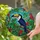 Tropical Enthusiasts' Vibrant Toucan Intricate Stained Glass Tiffany Style Tropical Jungle Jewel Tone Mosaic Stained Glass Suncatcher - 2