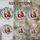 Holiday Lovers' Intricate Stained Glass Santa Reindeer Ruby Red Creamy White Golden Yellow Winter Mosaic Design Stained Glass Suncatcher - 4