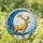 Nature Lovers' Majestic Stag Stained Glass Art, Golden Amber Sapphire Blue Winter Twilight Stained Glass Suncatcher - Jn8TEwzx1i