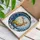 Nature Lovers' Majestic Stag Stained Glass Art, Golden Amber Sapphire Blue Winter Twilight Stained Glass Suncatcher - VHobtmnFdm