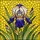 Art Lovers' Intricate Jewel Tone Iris Bloom Tiffany Stained Glass Yellow Mosaic Pattern Stained Glass Suncatcher - 5
