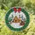 Festive Celebration Fans' Intricate Tiffany Style Stained Glass Christmas Cottage & Snowman Scene, Amber Red Green Jewel Tones Stained Glass Suncatcher - G2xs1i_z1S