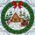 Festive Celebration Fans' Intricate Tiffany Style Stained Glass Christmas Cottage & Snowman Scene, Amber Red Green Jewel Tones Stained Glass Suncatcher - 5