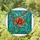 Stained Glass Art Lovers' Tiffany Style Fiery Orange-Red Lily Teal-Turquoise Mosaic Pattern Stained Glass Suncatcher - 1